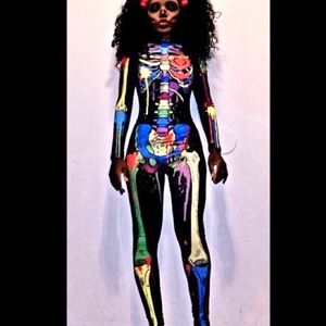 Colorful sexy halloween costume S-L.